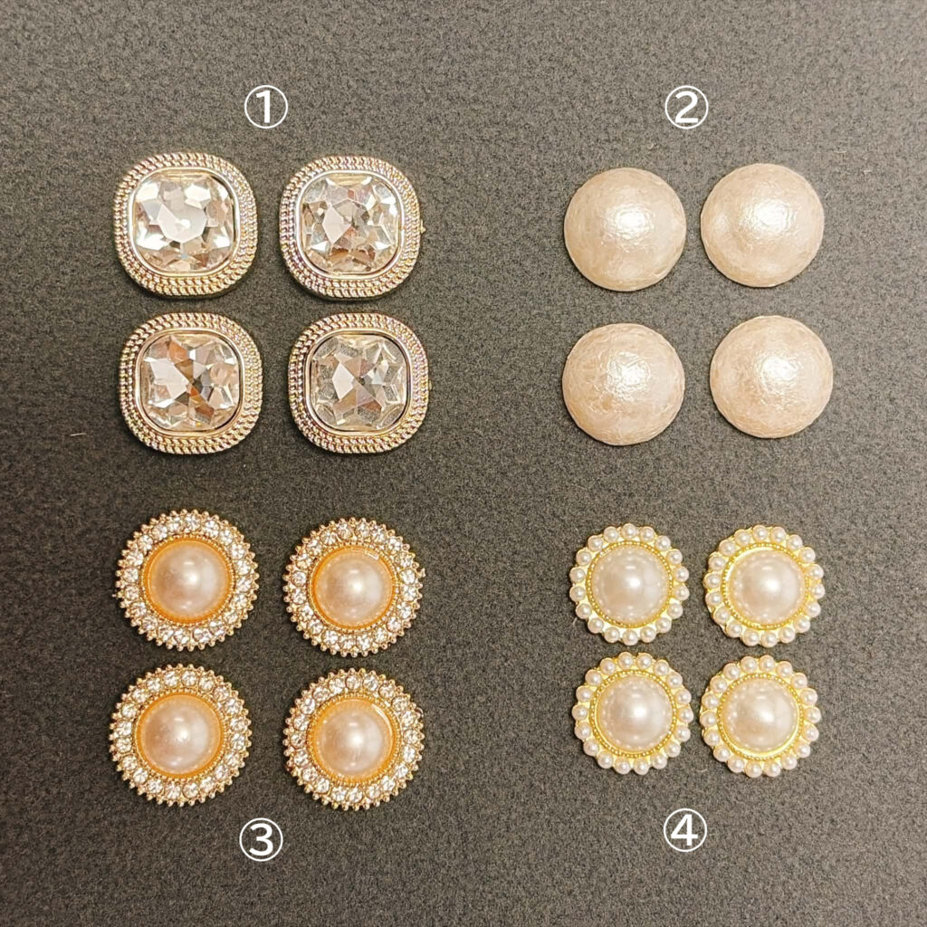 貼り付け用アクセサリーパーツ 4個セット